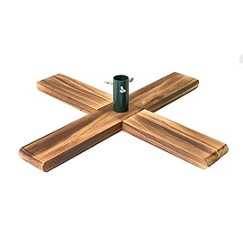 Light Wood Artificial Christmas Tree Stand - for Trees up to 7.75ft Tall