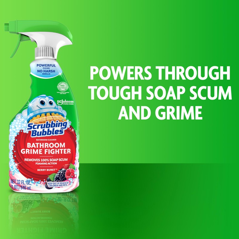 Scrubbing Bubbles Bathroom and Shower Cleaner Spray, Foaming Action Bathroom