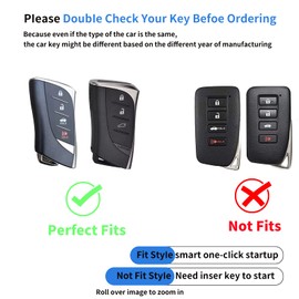 LJMTBKAN TPU Key Fob Case Cover Suitable for Lexus RX ES GS LS NX RS GX LX RC LC Smart Key Fob, Model-b(green), green