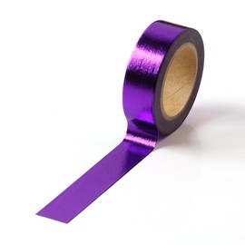Purple foil washi tape for wall Decorative tape for crafts Washy-tape Mirror tape Purple strips for wall decor Purple duct tape Metallic washi tape Self Adhesive Masking Tape 0.59in x33FT (Purple)