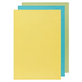 Now Designs Floursack Kitchen Dish Towels,Cotton, Chartreuse/Turquoise/Leaf 20 x 30in, Small, Set of 3
