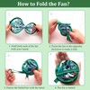 MXY Foldable Fan Summer Handheld Fan Round Folding Hand Fan