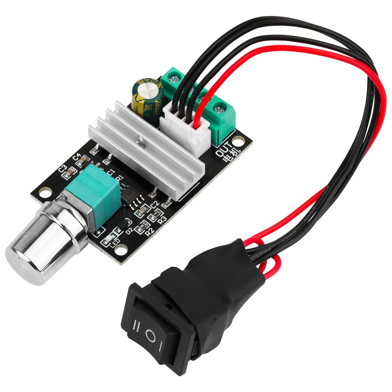 DC Motor Speed Controller - PWM 6V/12V/24V/28V/3A/80W Speed Adjustable Reversible