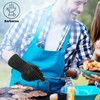 Humidific Guantes de Cocina de Silicona Antideslizantes, Guantes de Barbacoa,