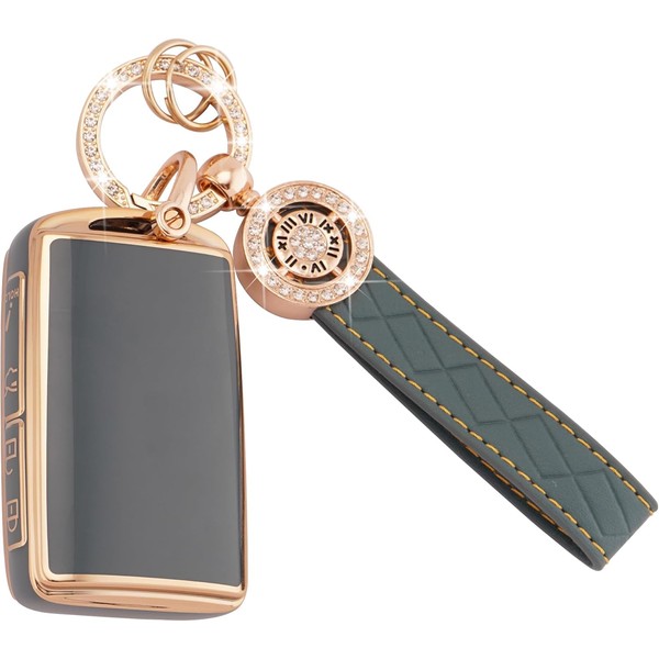 EKALA for Mazda Key Fob Cover with Leather Keychain, Soft