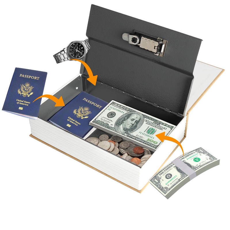 Parrency Diversion Book Safe with Combination Lock, Secrect Hidden Safe