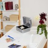 Relaxdays Lockable Cash Box, Removable Insert, 5 Compartments, Iron Money