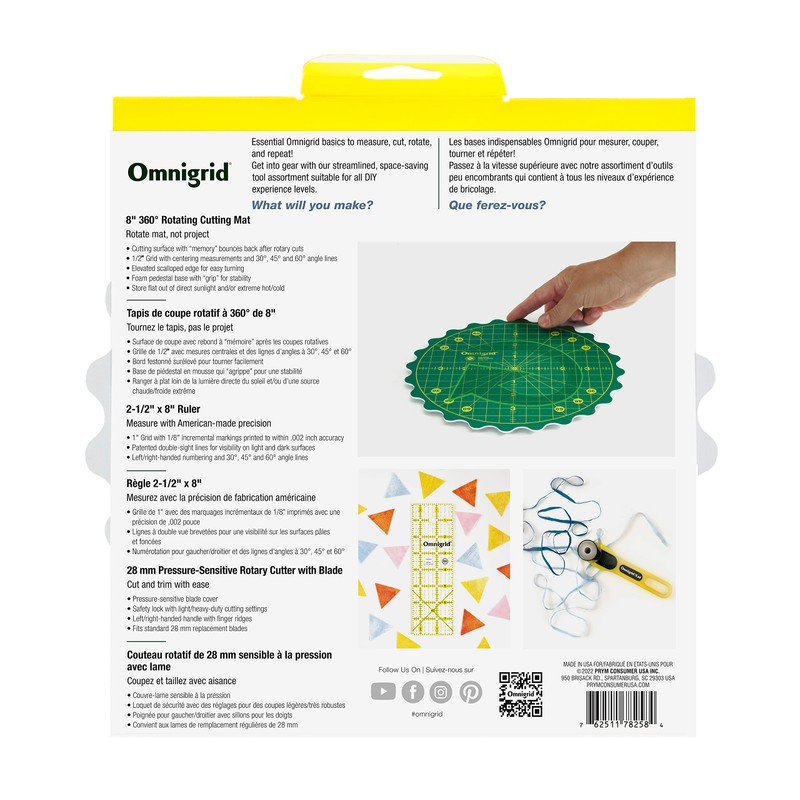 Omnigrid 360 Degree Rotating Mat Set 8in Notion, Green