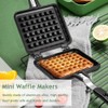 Non-Stick Waffle Iron, 30 x 14.5 cm Sandwich Maker with