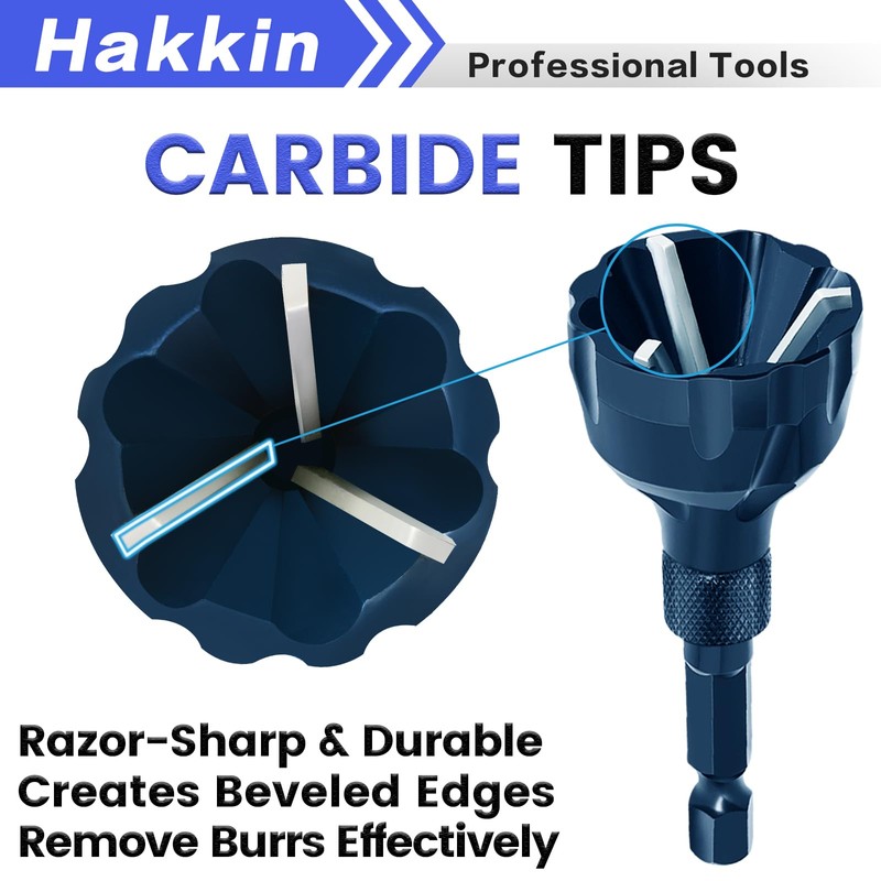 Hakkin 5Pcs Burr Removal Tool, Deburring External Chamfer Tool with