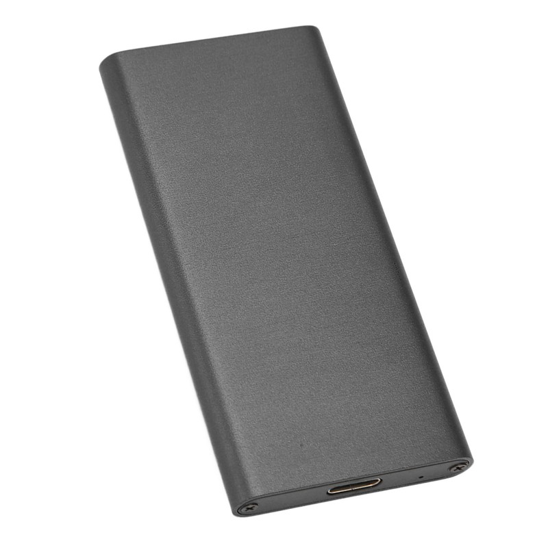 Tyep C to MSATA Enclosure Aluminum Alloy USB3.1 Gen2 Type