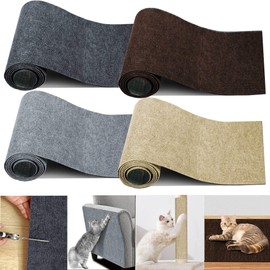 4Roll 158" x 15.8"Self-Adhesive Cat Wall Scratcher Climbing Pads,Cats Carpet Scratch Furniture Protector, Bed Couch Corner Guards from Claws,Trimmable Cat Sofa Scratcher Mat.