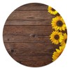 Sunflowers on The Wood Background Round Tablecloth, Fitted Table Cover