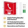 Faittoo Emergency Phone Sign, 2 Pack Emergency Phone with Down