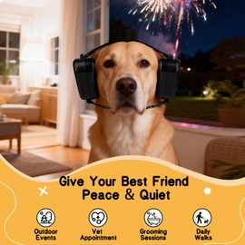 Adjustable Dog Ear Muffs for Noise Protection, Comfortable Hearing Protection Ear Covers, Advanced Noise Reducing Headphones for Dogs, Noise Canceling Headphones for Anxious Dogs Fireworks Travel