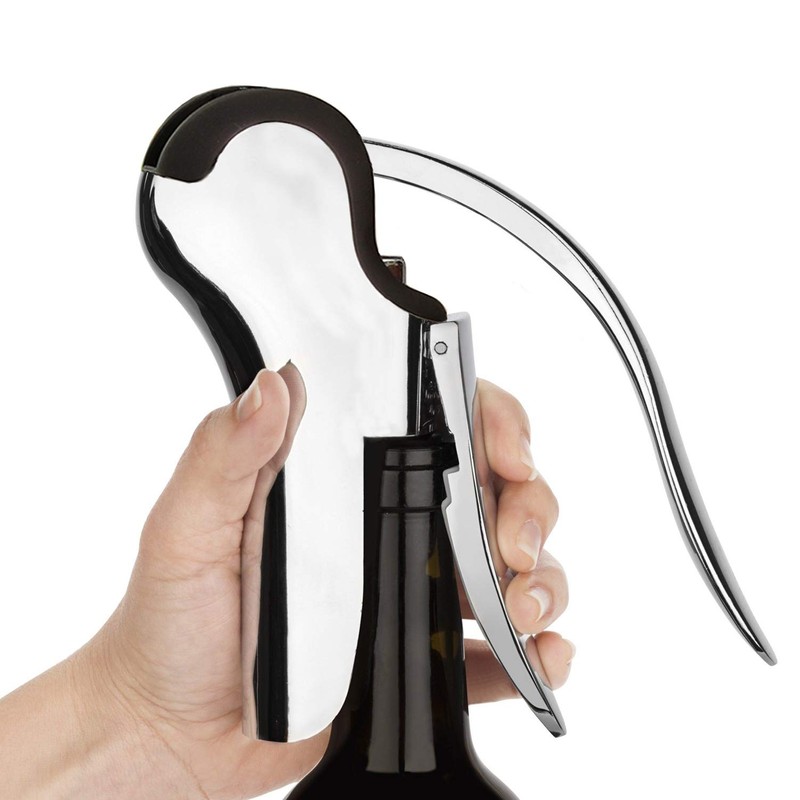 KAYCROWN Stainless Steel Wine Bottle Opener, Vertical Lever Corkscrew with