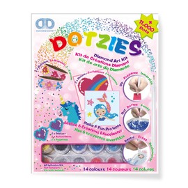 Bandai Dotzies Art Kit Mermaid, Diamond Art for Kids, Arts and Crafts, Including 6 Fun Activities, Perfect Diamond Painting Gift for Girls, Everything Included