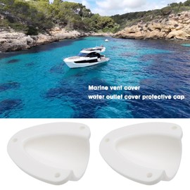 LT Easiyl 4Pcs Marine Wire Cable Vent Cover Nylon Vent Covers Clamshell Vent Clam Shell fwith Screws or Yachts, Boats, Ships (L Size/White)