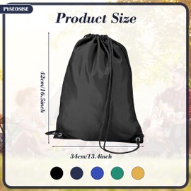 5 Pack Drawstring Gym Bags, Waterproof Drawstring Backpack, 13.4x16.5 inch Multi-Purpose Sport Bag Gym Bag Draw String Bag Gym Backpack Workout Bags for Women Men Gym SportsTravel