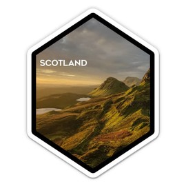 Squiddy Scotland Scottish Highlands - Vinyl Sticker Decal for Phone, Laptop, Water Bottle (3" high)