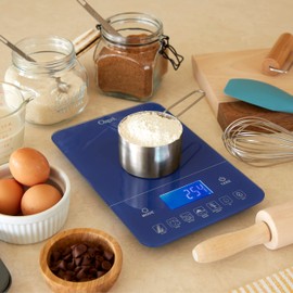 Ozeri Touch III 22 lbs (10 kg) Baker's Kitchen Scale with Calorie Counter, in Tempered Glass