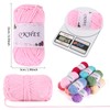 QKHEE Wool Yarn, 12 Color Set, Acrylic Yarn, Thick, Medium