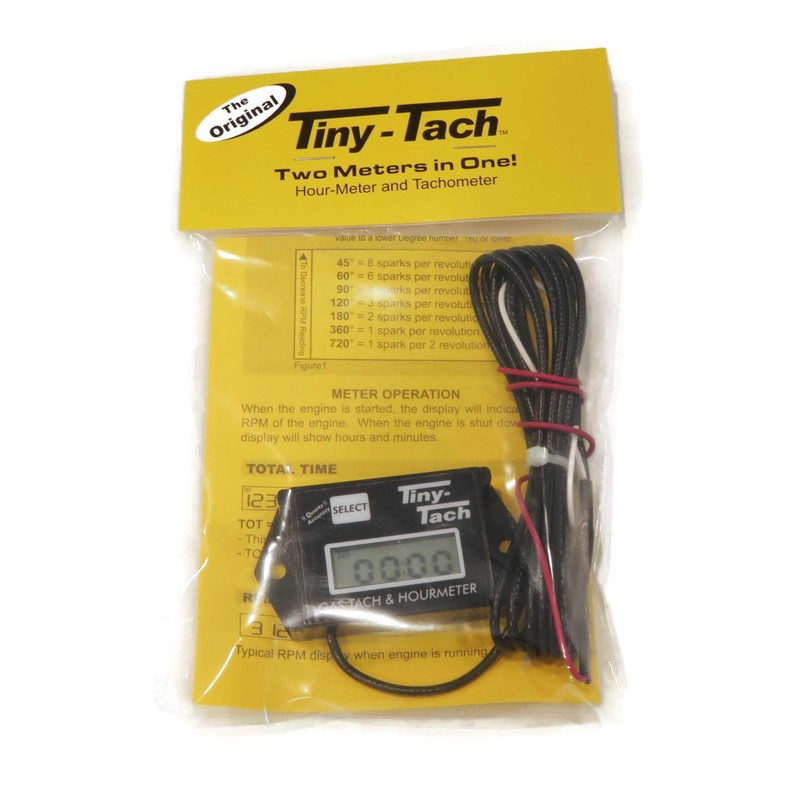 Water Resistant Tiny Tach Digital Hour Meter Tachometer Boat PWC