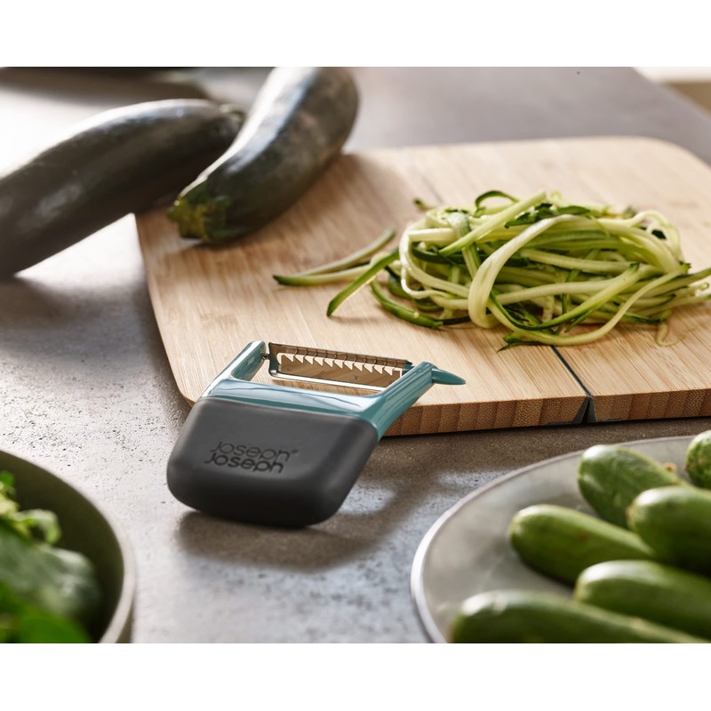 Joseph Joseph Duo Easy-Grip Julienne Peeler, Vegetable Kitchen Peeler and