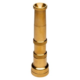 Rain Bird HENZLB5ADJ 5" Solid Brass Garden Hose Water Nozzle, Lead-Free, Twist Adjustable Spray