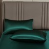 Silk Like Satin Bedding Set Queen Luxury Emerald Green Silky