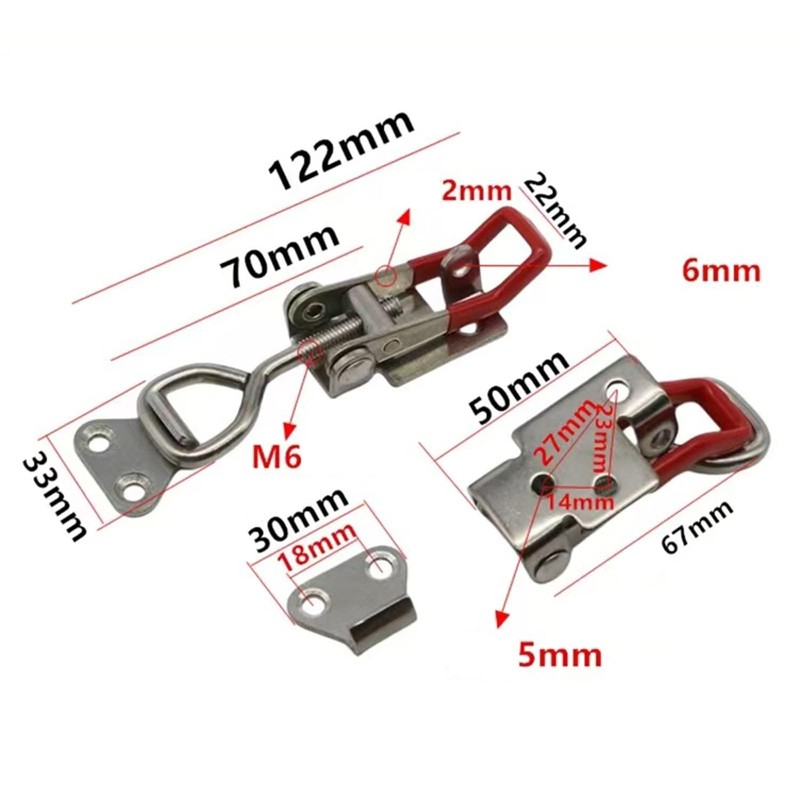 3PCS Adjustable Toggle Clamp,Toggle Latch Lockable,Quick Release Pull Latch Tools,Stainless