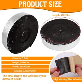 2Pcs Pipe Wrap Insulation 2" WideX 36 FT Pipe Insulation Foam Tape Roll Self-Adhesive Wrap Outdoor Foam and Foil Pipe Wrap Insulation Tape for Wrapping Hot Cold Water Pipes Aluminum Foil Finish