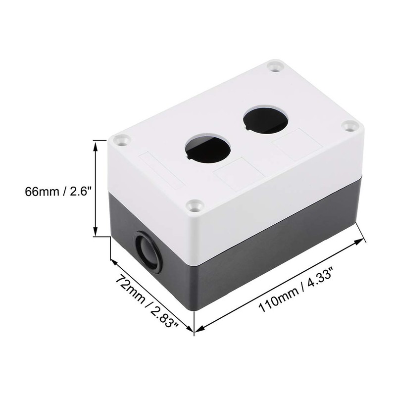 uxcell Push Button Switch Control Station Box 22mm 2 Button