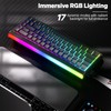MEETION Vibekey68 Wireless Gaming Keyboard, 68-Key Tri-Mode RGB, Black