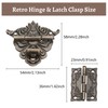2PCS Antique Folding Hinges with Screws Hinge & 1 PCs
