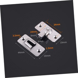 Operitacx 1PC Stainless Steel Sliding Door Lock Bolt Lock for Windows Cabinets Smart Design Security Fitting for Home Hotel and Pet Cages Without Washer