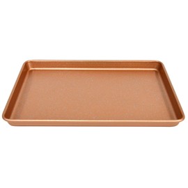 casaWare 13 x 9 x 1-Inch Ultimate Series Commercial Weight Ceramic Non-Stick Coating Cookie/Jelly Roll Pan (Rose Gold Granite)
