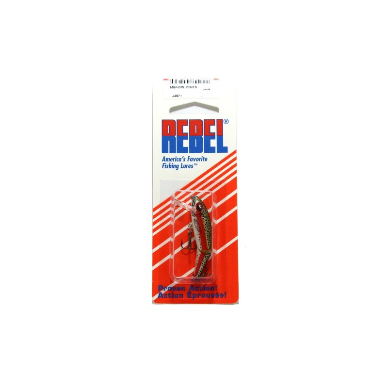 Rebel Lures J4971 Jointed Minnow Fishing Lure - Rainbow Trout