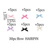 Mini Bow Hair Clips for Girls Small Satin Ribbon Bows