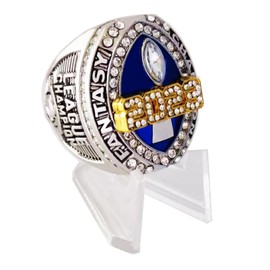 2023 Fantasy Football Championship Ring Trophy - Gold And Silver Plated | FFL Champion Ring (size 8, ring included stand)