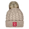 Canada Knitwear Cable Knit Winter Hat for Women Faux Fur