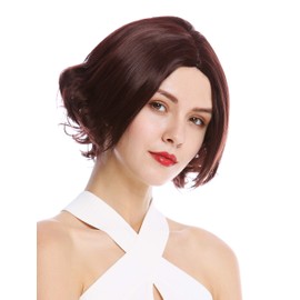 WIG ME UP - YZF-4359-M33X Lady Quality Wig short Longbob Bob middle parting wavy mahogany brown auburn