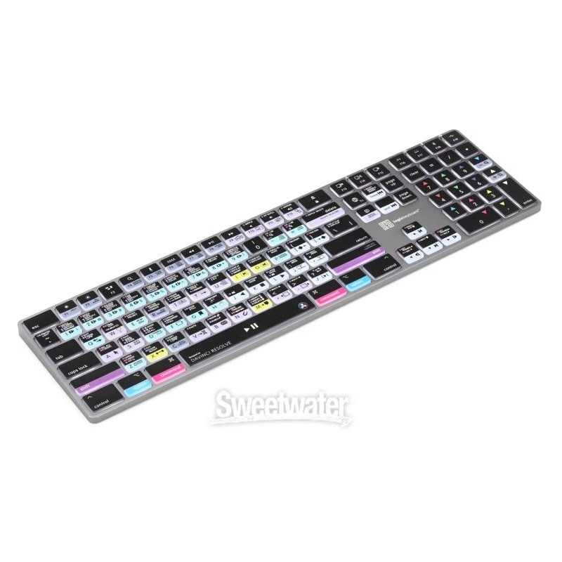 LogicKeyboard TITAN Wireless Backlit Keyboard for DaVinci Resolve - Mac