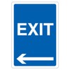 V Safety Exit - Blue Arrow Left 210 x 297