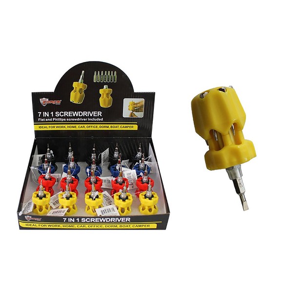 Diamond Visions Max Force 2221071 7-in-1 Screwdriver MultiPack in Assorted Colors (2 Screwdrivers)
