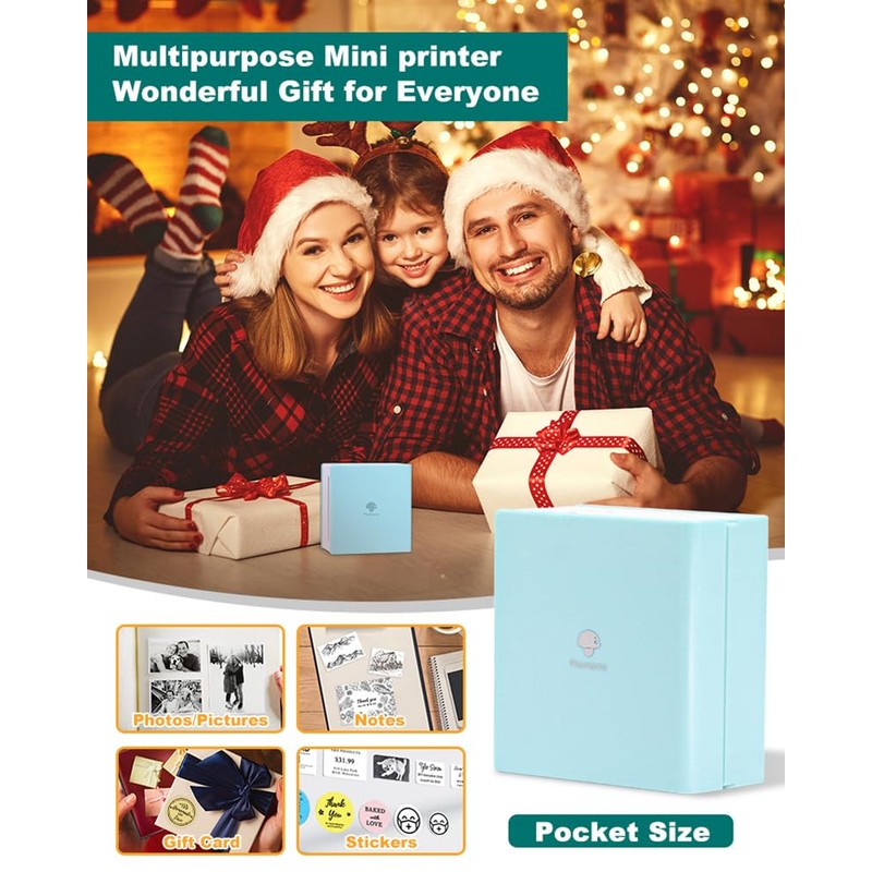 Phomemo Mini Sticker Printer, Mini Printer Sticker Maker Machine M02,