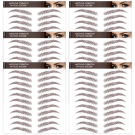 Aresvns 4D Eyebrow Tattoos Brown 66 Pairs! Waterproof Imitation fake eyebrows (Only for People without Eyebrows)