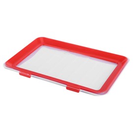 Bandeja de Alimentos Bandeja de Plástico para Almacenamiento de Alimentos Bandeja de Conservación de Alimentos, Contenedor de Bandeja de Conservación Al Vacío con Tapa de Bloqueo