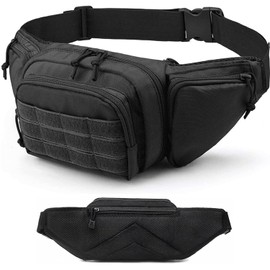 Riñonera Táctica Para Hombre,Riñonera Para Exteriores,Bolso Cruzado Impermeable Multifuncional Con Cremallera,Adecuado Correr Y Actividades Al Aire Libre (negro-05)
