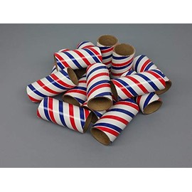 20 FIREWORKS PYRO Red/White/Blue Cardboard Tubes 1-1/4" x 3" x 3/32"